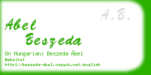 abel beszeda business card